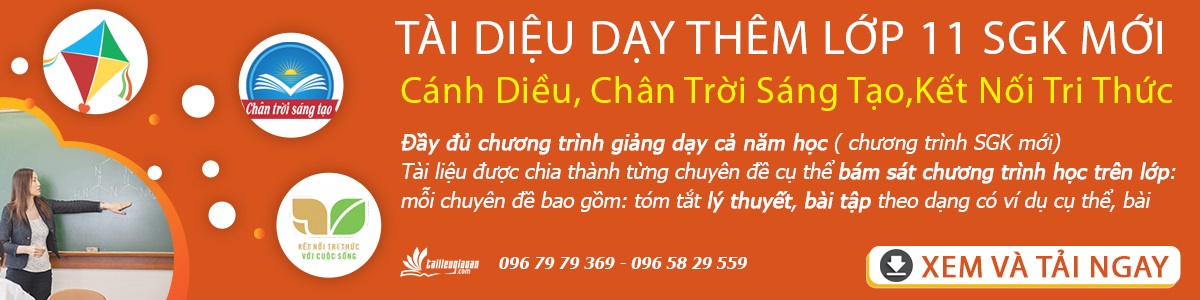 Tài liệu dạy giảng dạy lớp 11 SGK mới - đầy đủ các môn- dùng cho giảng dạy cả năm ( dạy thêm, dạy hè, dạy chính khóa)